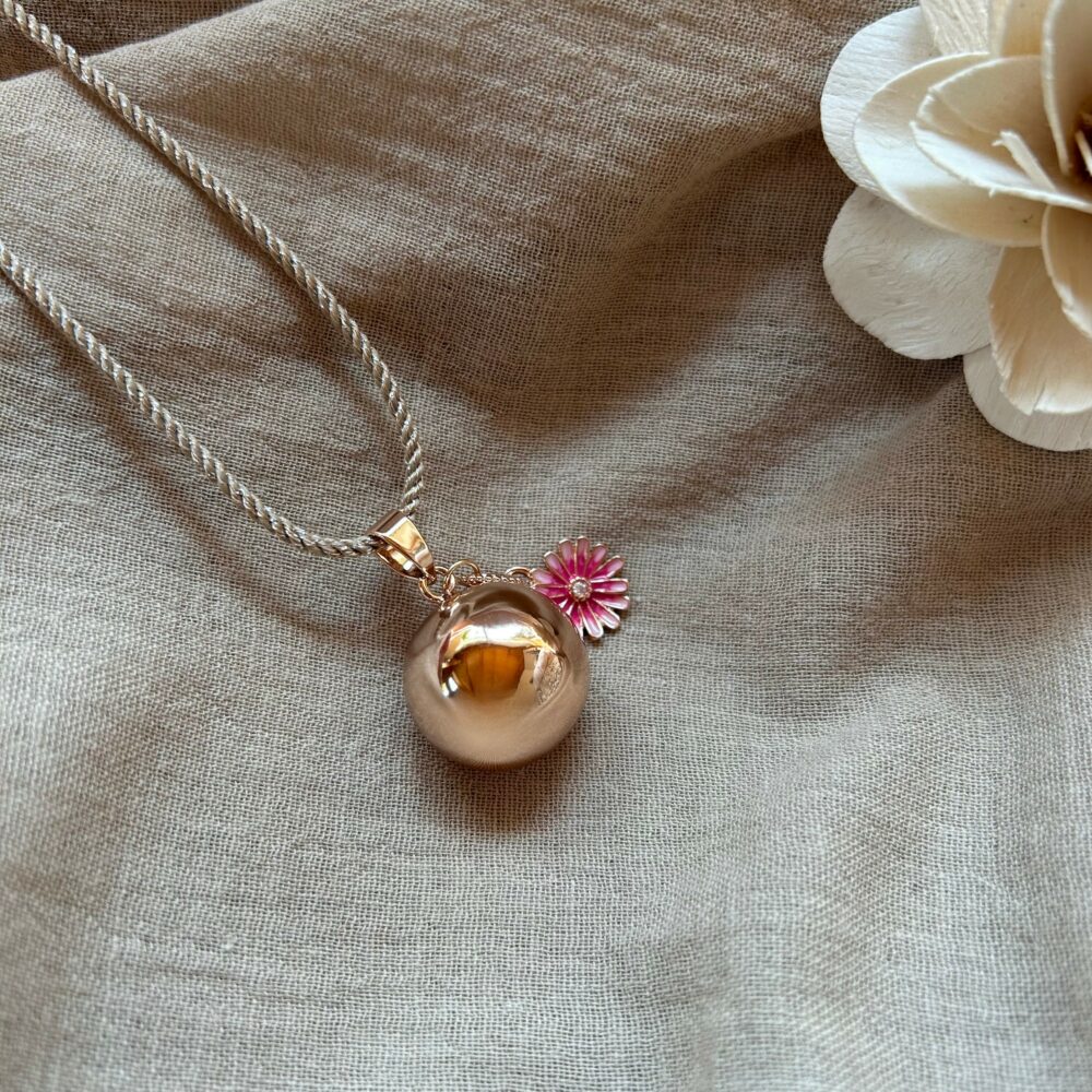 Chiama angeli Romy in oro rosa con cordoncino - immagine 2