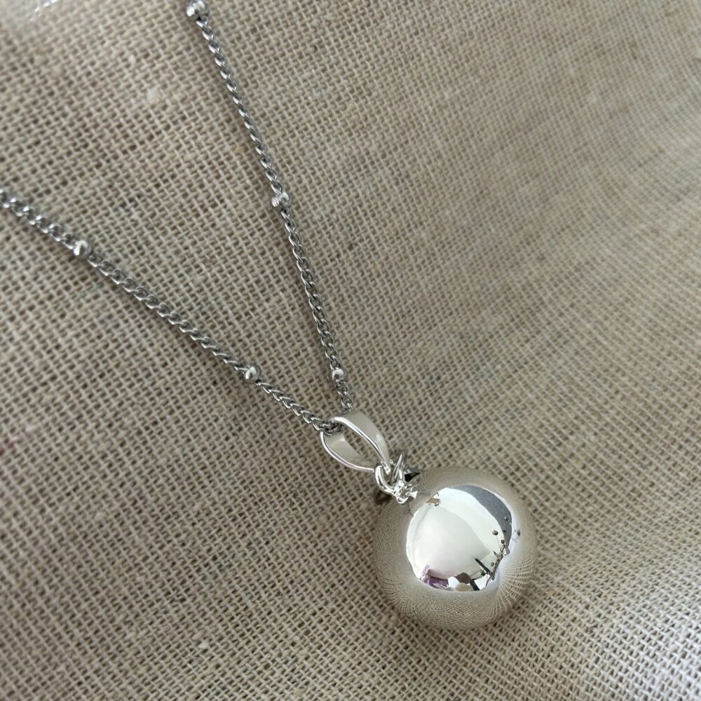 bola de grossesse argent éléanore chaine à boules