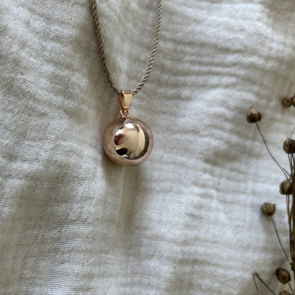 bola de grossesse or rose éléanore cordon doré