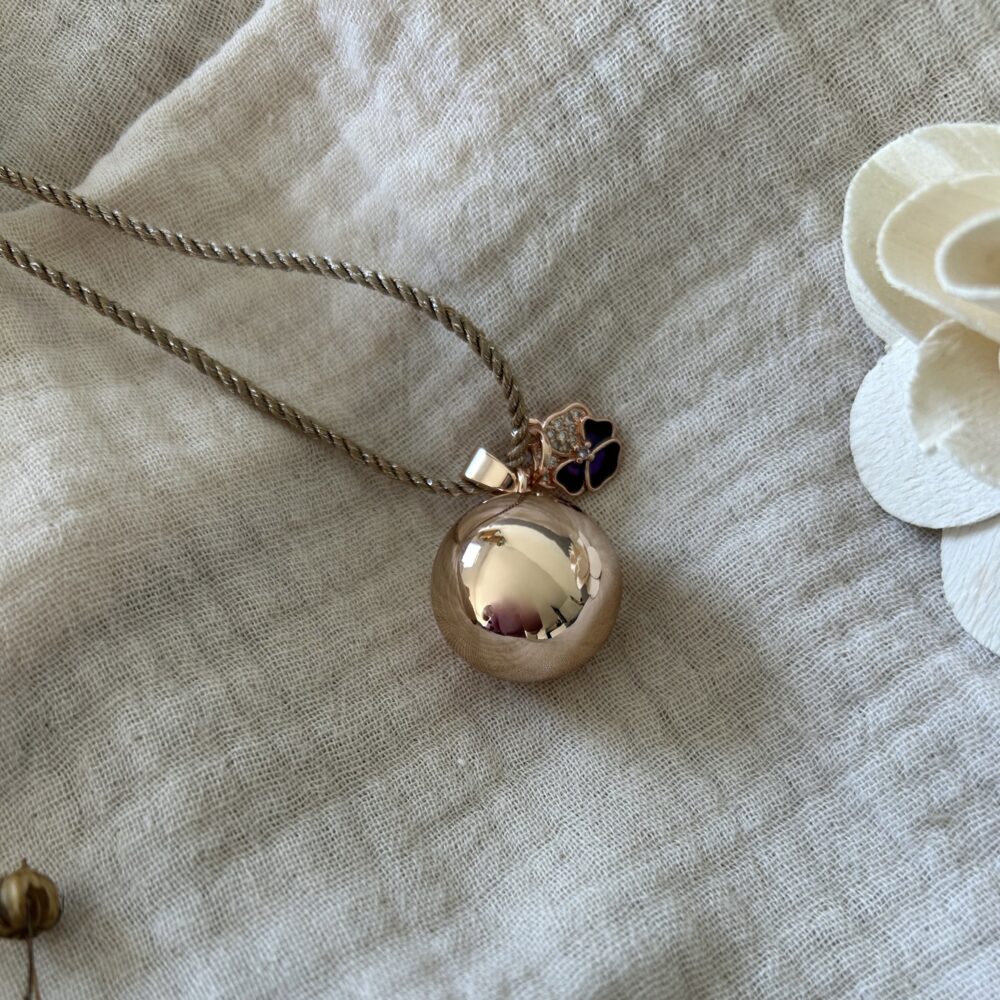 bola de grossesse or rose maud cordon doré