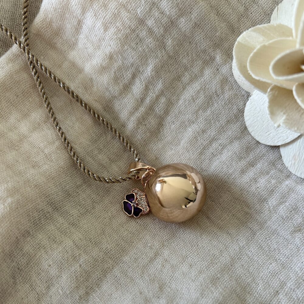 bola de grossesse or rose maud cordon doré