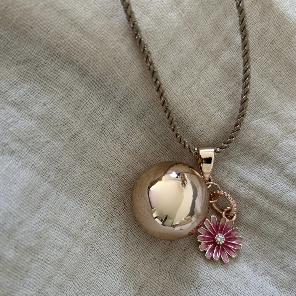 bola de grossesse or rose romy cordon doré