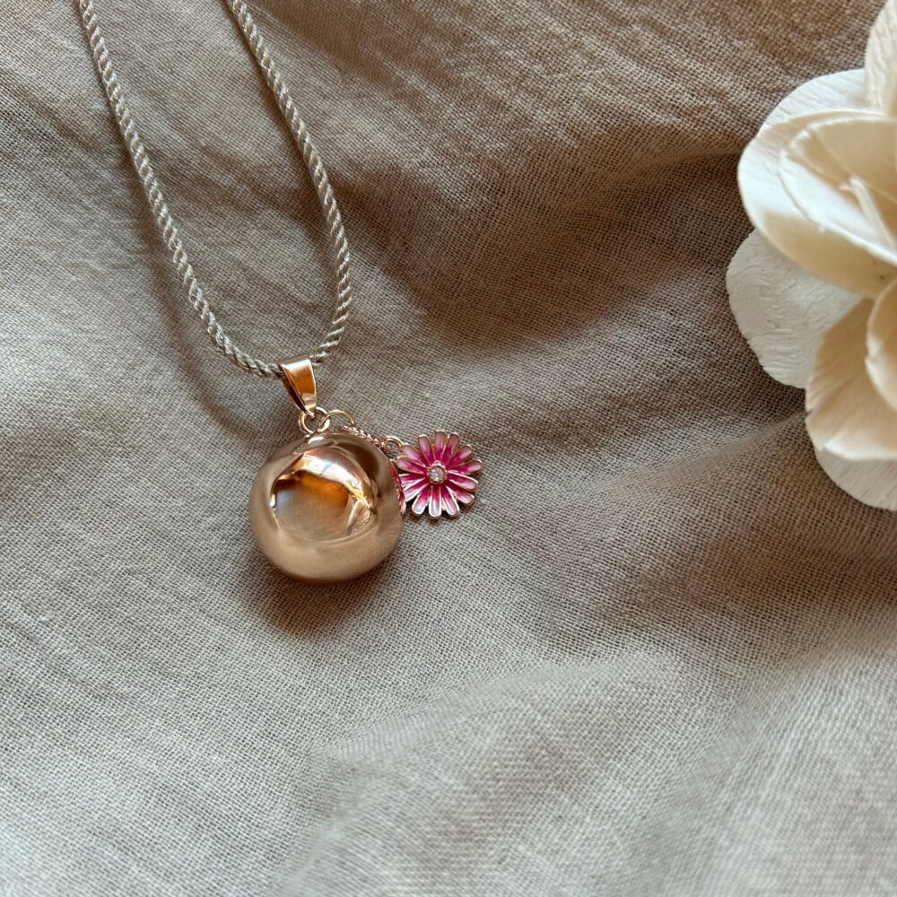bola de grossesse or rose romy cordon doré