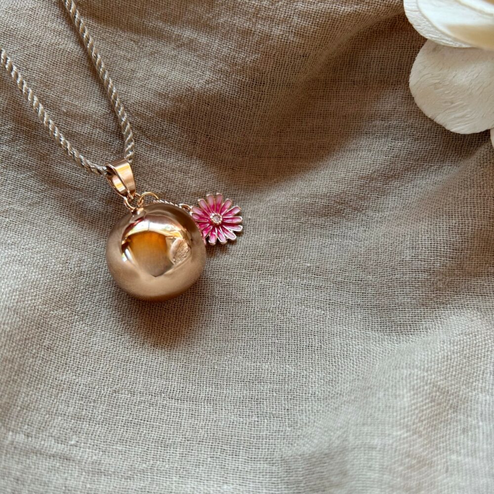 bola de grossesse or rose romy cordon doré